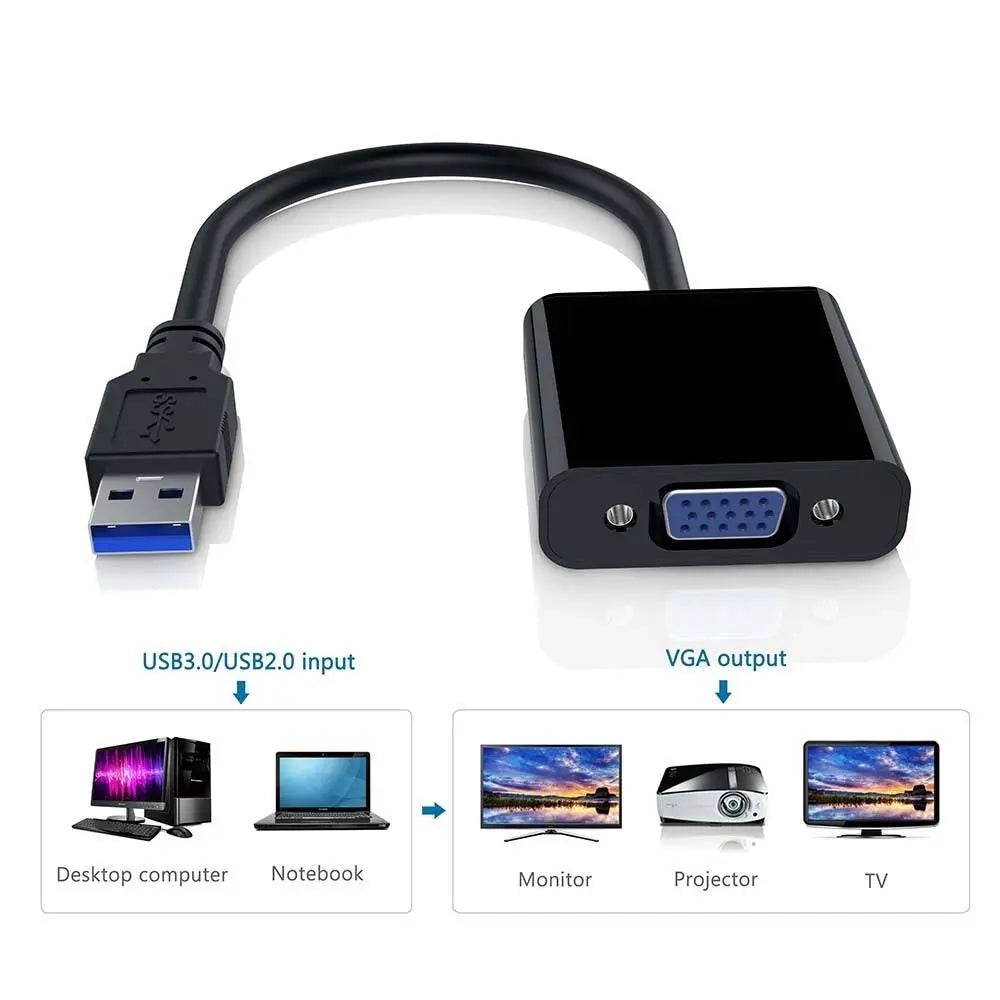 USB 3.0 VGA Adapter Converters with External | Pacroban Electronics